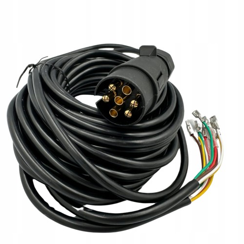 Przejdź do produktu Wiązka elektryczna do przyczepy 7 PIN 12V – kabel 2×9 m z wtyczką 7-pin | instalacja oświetlenia przyczepki