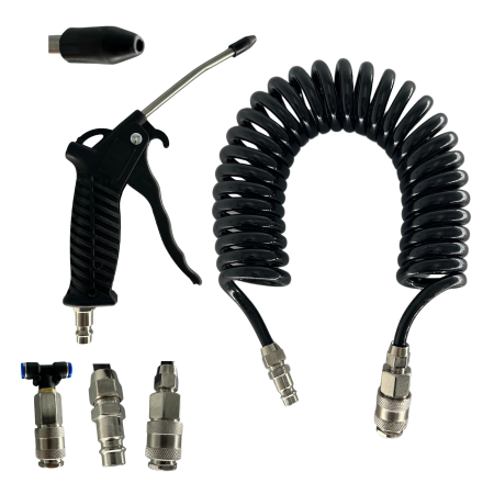 Pistolet do przedmuchiwania kabiny TIR wąż spiralny 5m