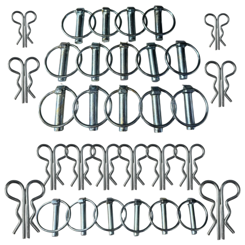 Przejdź do produktu Zestaw zawleczek i przetyczek 50 szt. do Ursus C-330 C-360 | Uniwersalne zawleczki rolnicze do ciągnika