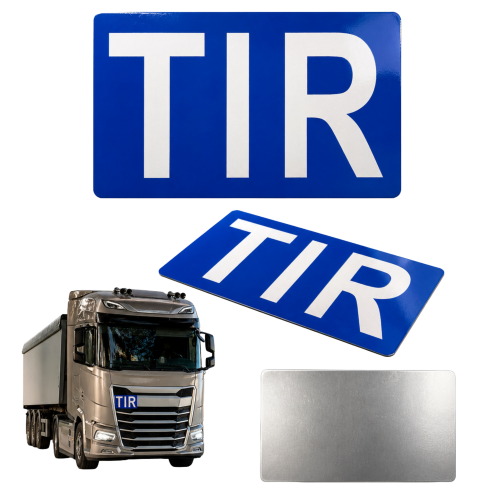 Przejdź do produktu Tablica TIR aluminiowa 400x250 mm gładka – tabliczka informacyjna do ciężarówek i przyczep