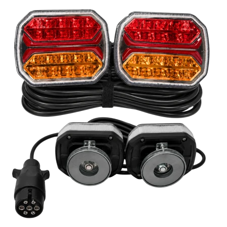 Lampy LED tylne do przyczepki 12V 24V z dynamicznym kierunkowskazem