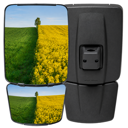 Przejdź do produktu Lusterko panoramiczne podwójne 435x223 mm do ciągnika, New Holland i maszyn rolniczych
