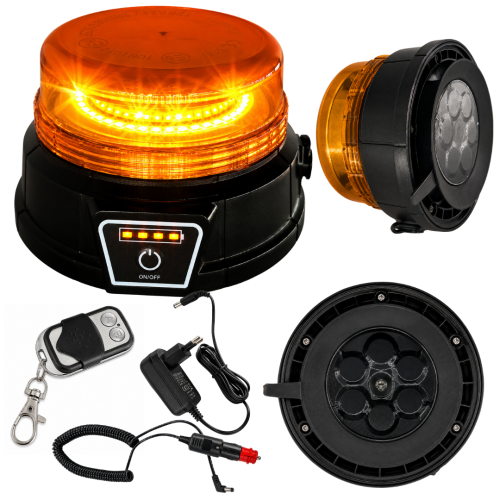 Przejdź do produktu  Bezprzewodowa lampa ostrzegawcza LED „Kogut” na magnes + Pilot (12/24V, Akumulator)