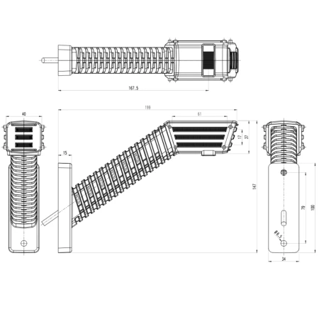 Zestaw 2 lamp obrysowych LED 12V 24V do przyczepy