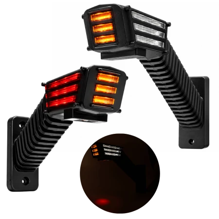 Lampy obrysowe rogowe LED 12V 24V elastyczne lewa prawa 2 szt