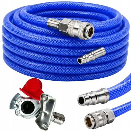 Wąż pneumatyczny zbrojony 10 m 12/6 mm ze szybkozłączem