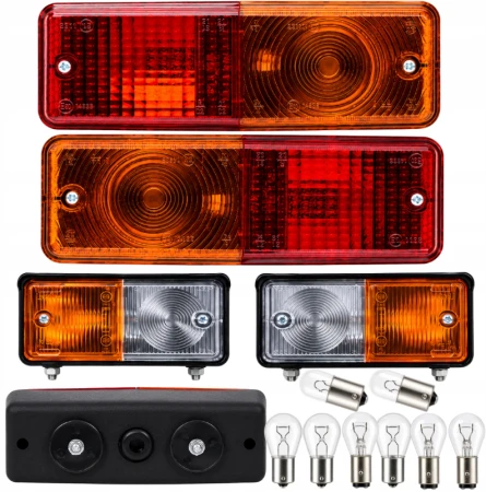 Zestaw lamp Ursus C-360 C-330 lewa prawa z żarówkami