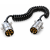 metalowe wtyczki przewodu spiralnego 7 PIN
