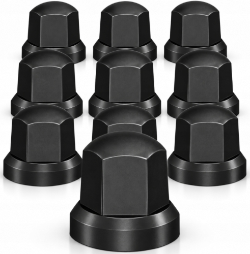 Przejdź do produktu 10x Osłona nakrętki koła 32 mm TIR czarna wysoka – kapturek na śrubę