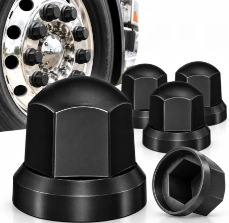 Czarny kapturek na nakrętkę koła TIR 33 mm 54 mm