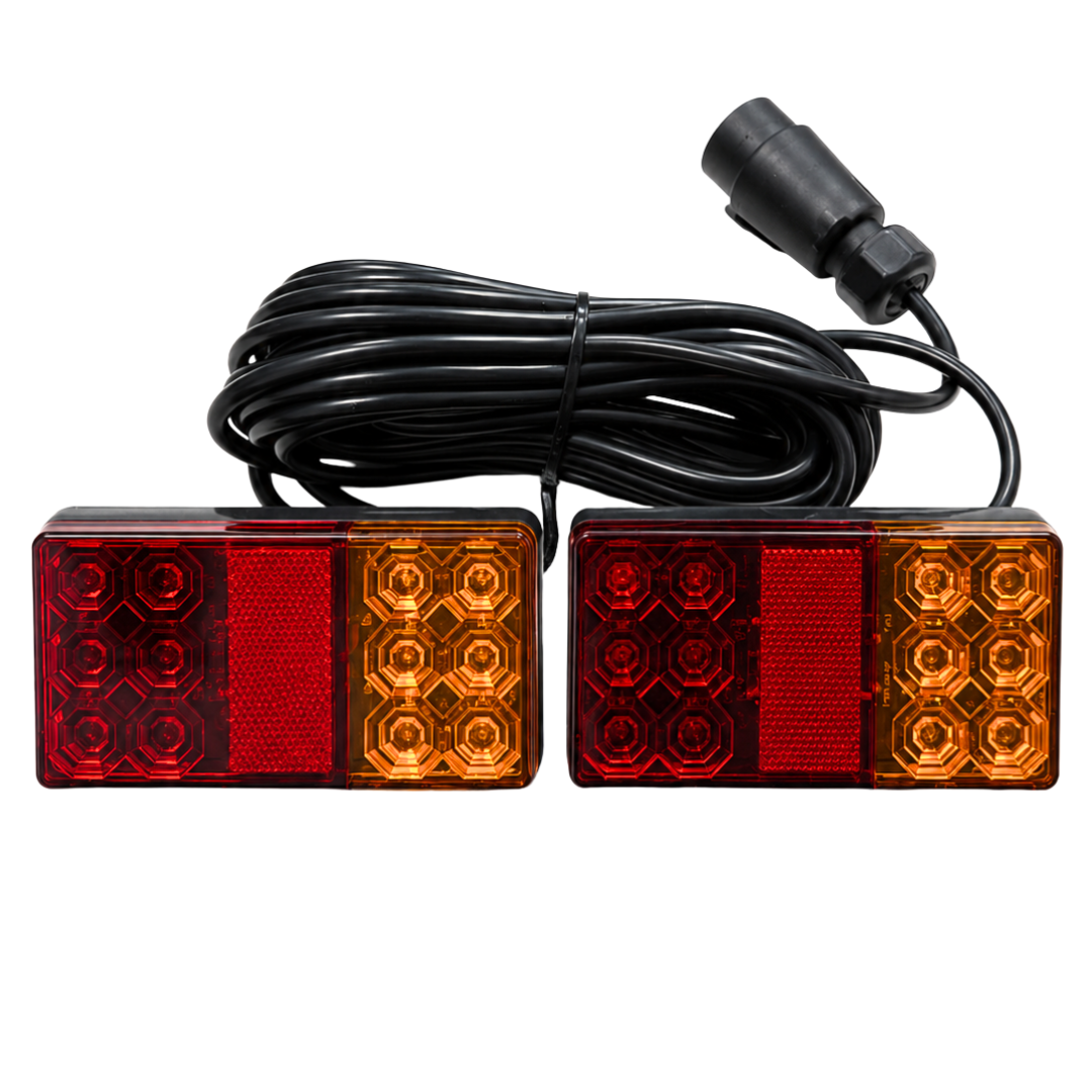 zestaw lamp LED do przyczepy i lawety z mocowaniem magnetycznym